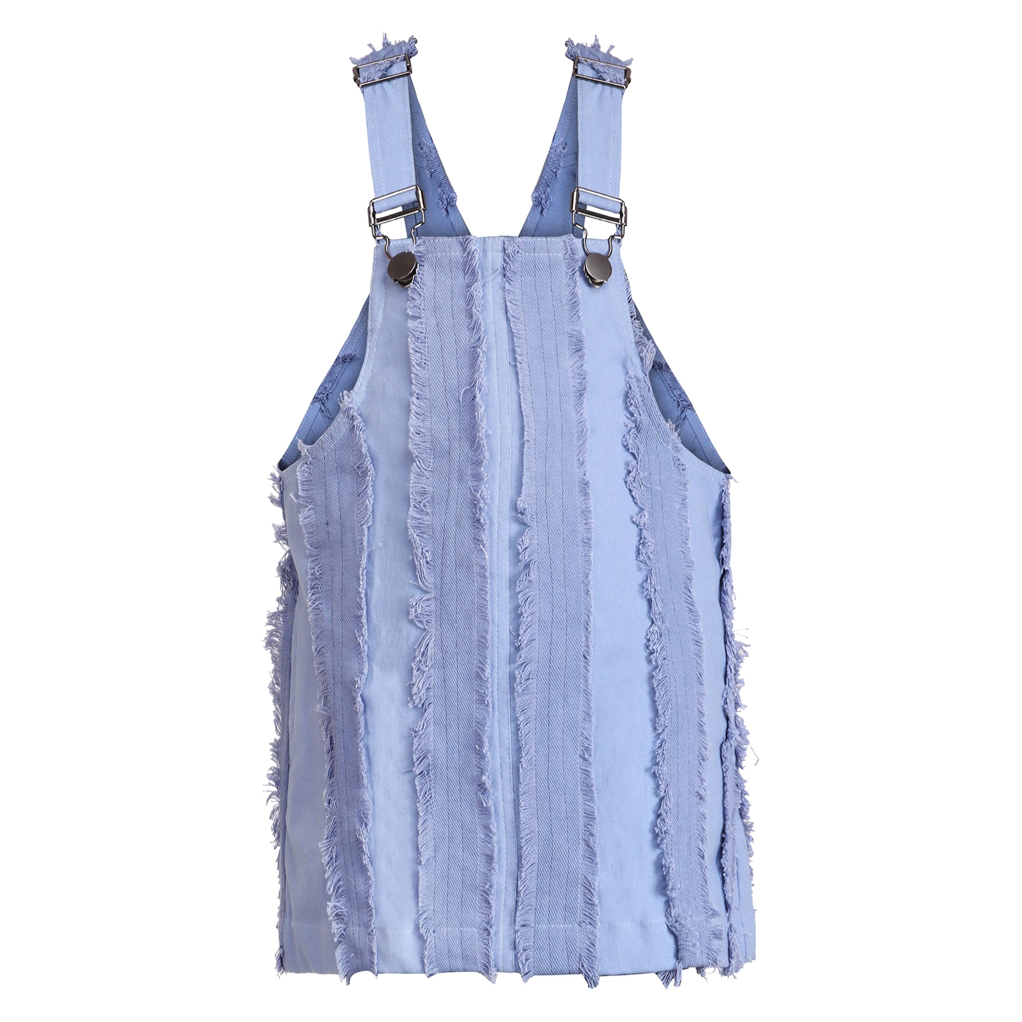 Blue Stripes Denim Jumper Dress - piglo kids