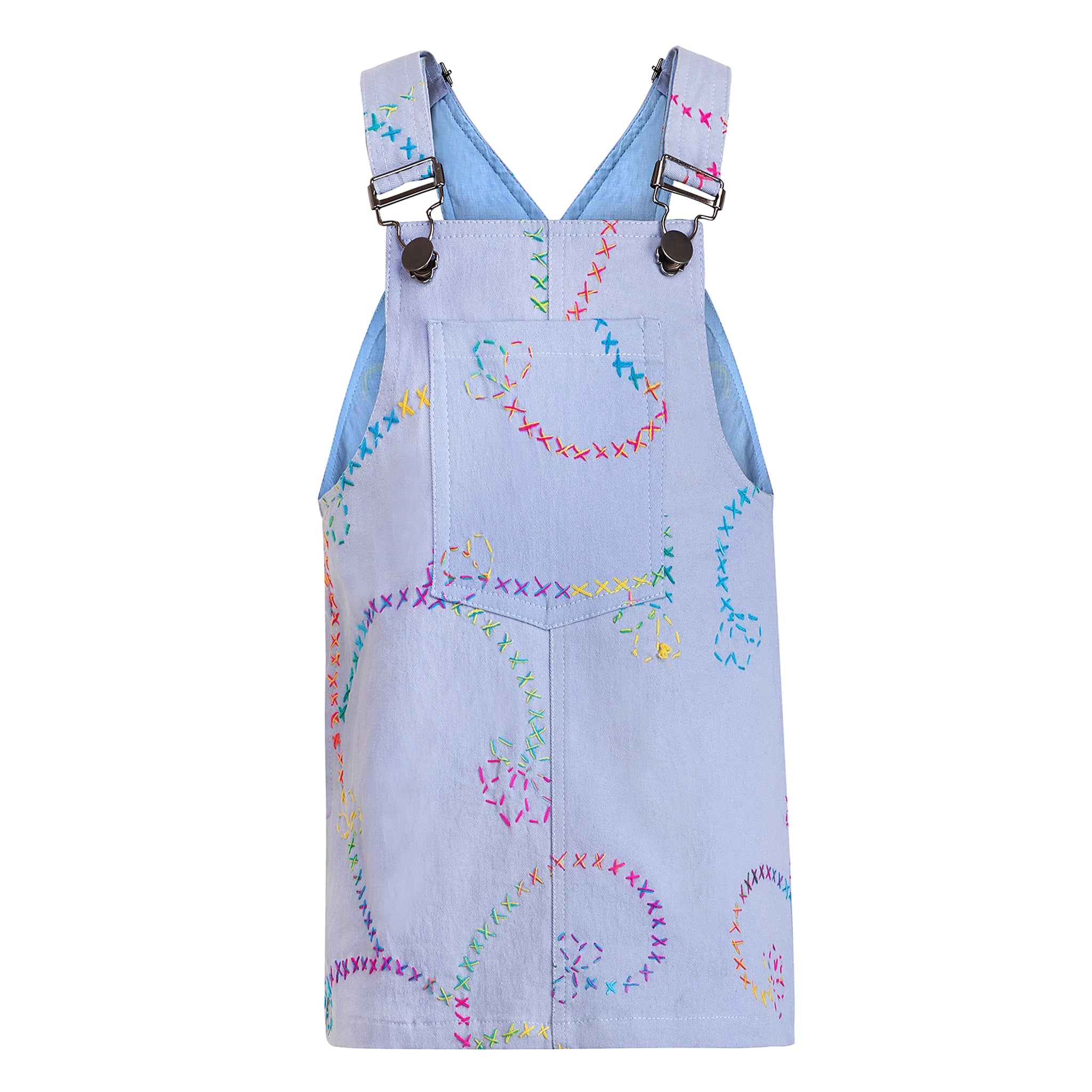 Blue Color Jardin Denim Jumper Dress for Cool Girls 3-4Y / Denim