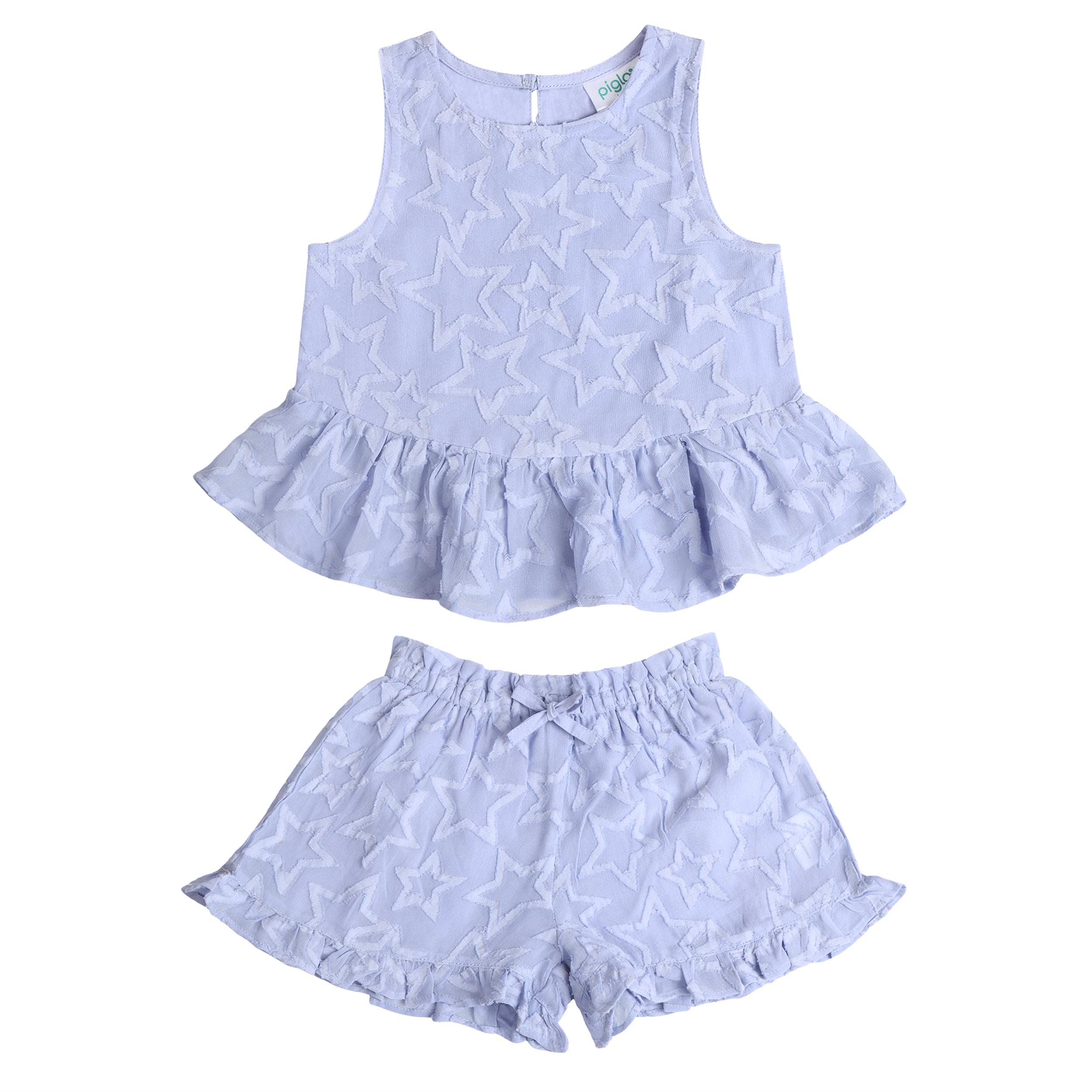 Blue Stars Top and Shorts Set - piglo kids