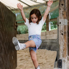 Color Jardin T-Shirt & Blue Denim Bermuda Shorts Set