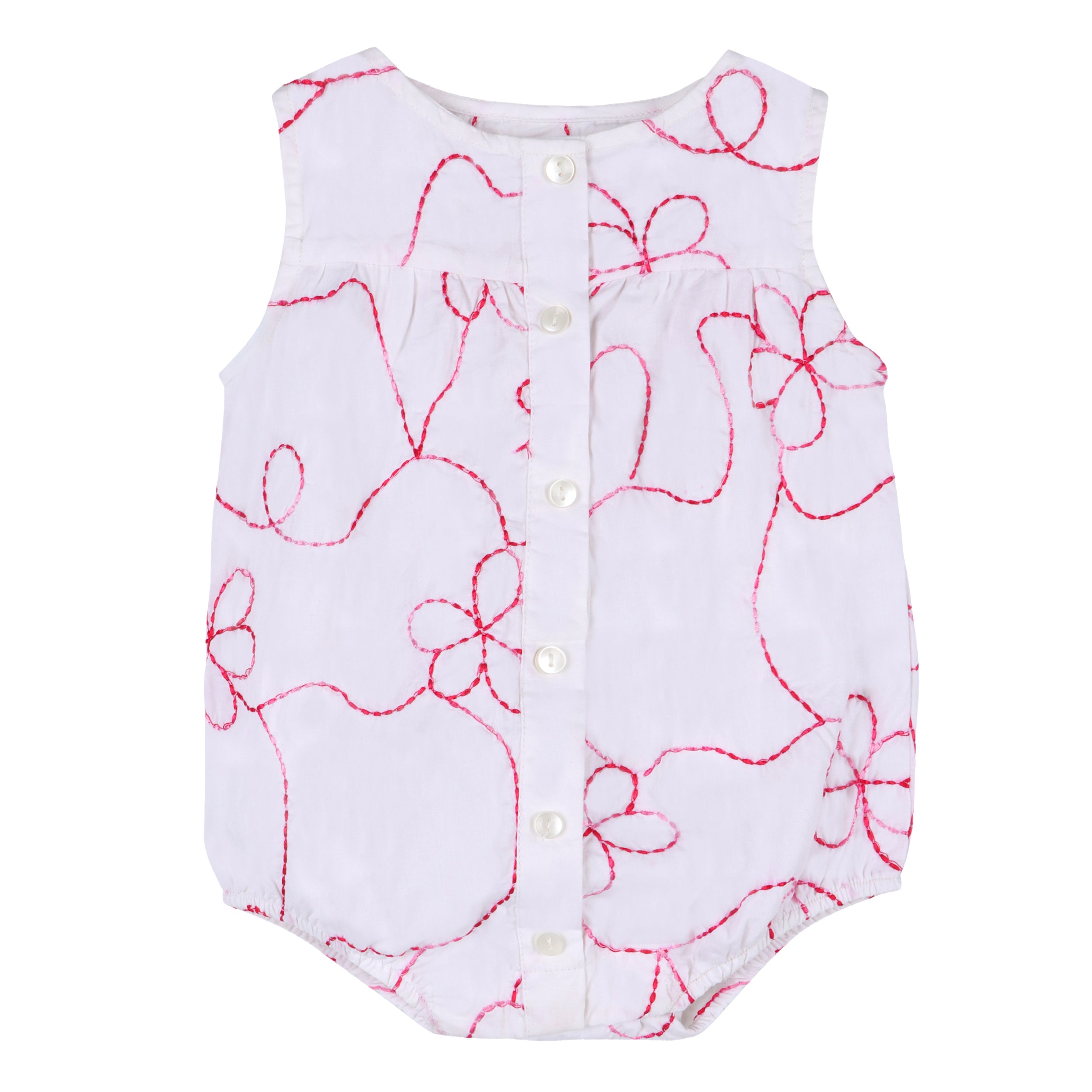 White Color Jardin Romper - piglo kids