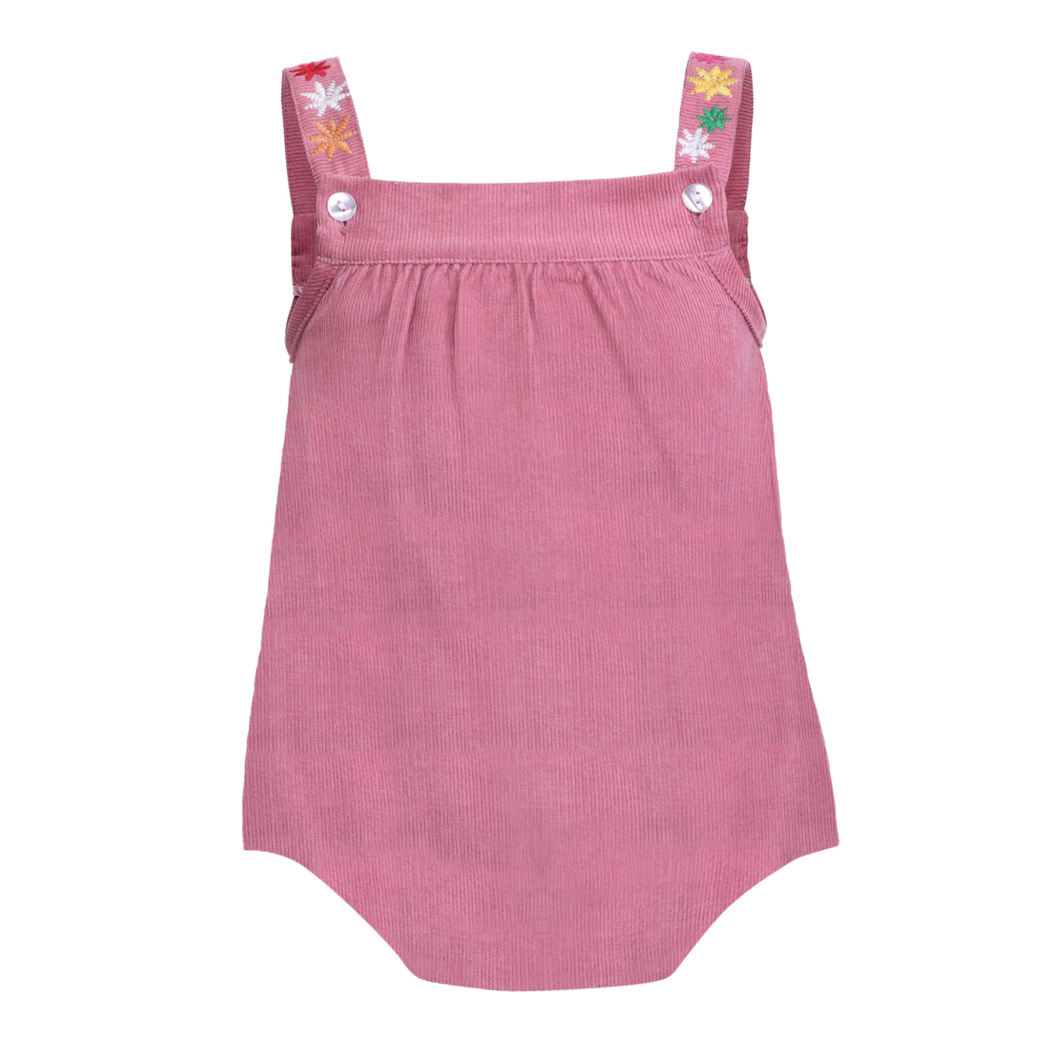 Pink fun corduroy romper - piglo kids