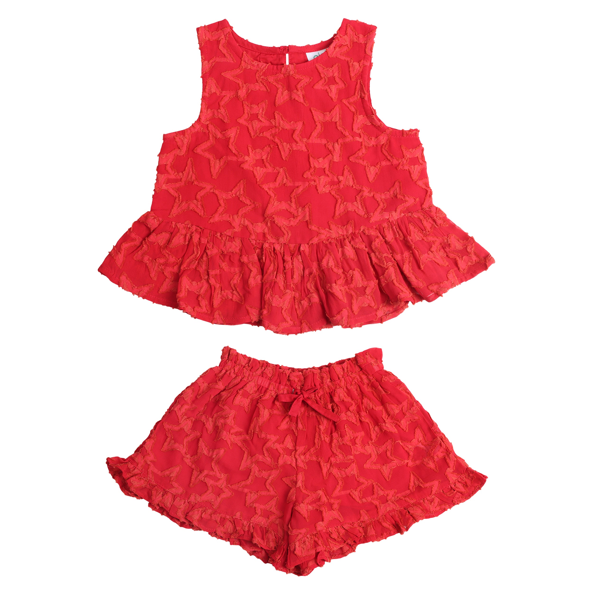 Red Stars Top and Shorts Set - piglo kids