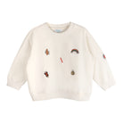 White Fun Sweatshirt & Pants Set - piglo kids