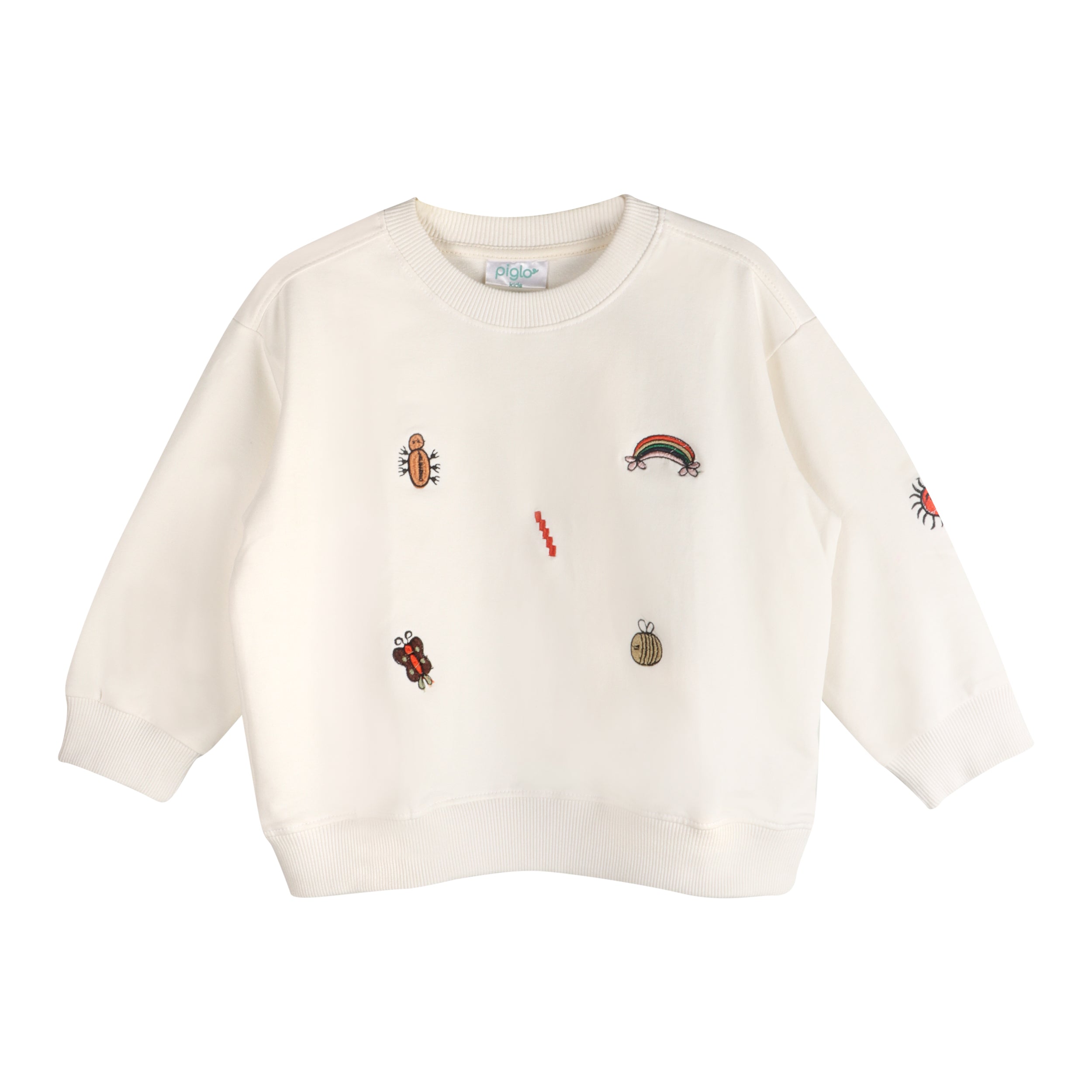 White Fun Sweatshirt - piglo kids