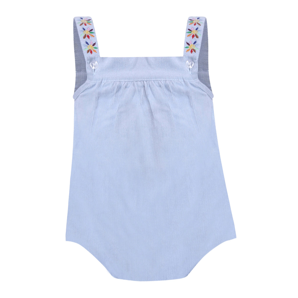 Piglo Kids Blue Corduroy Romper